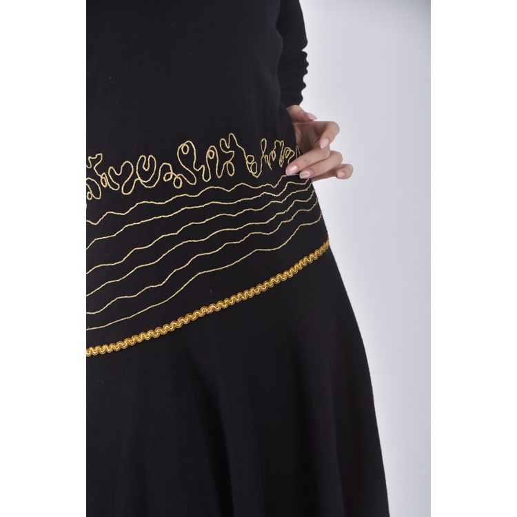 (S) hong sheng線條黑色洋裝二手衣, , large