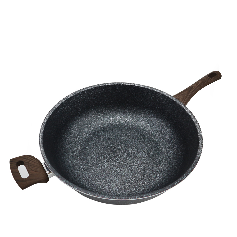 優得二代麥飯石不沾深型炒鍋-34cm-2支, , large