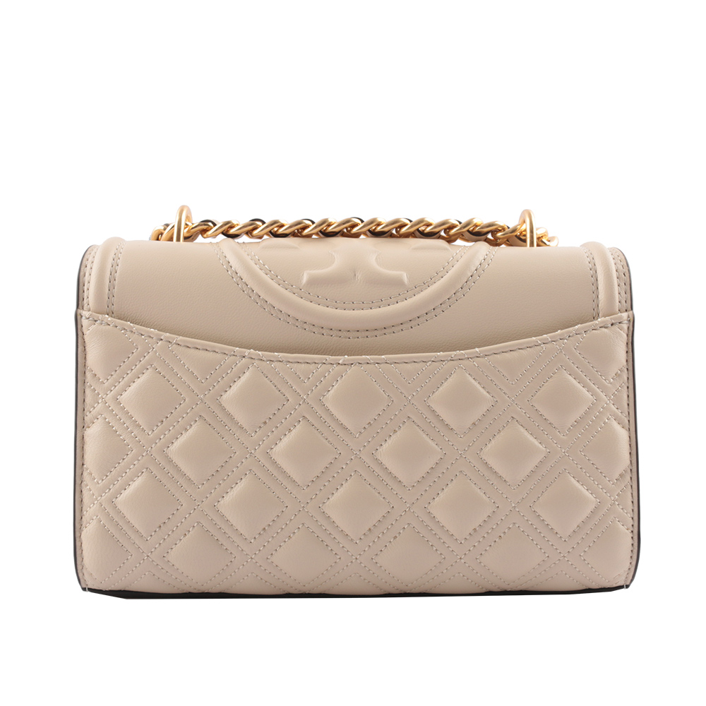 TORY BURCH Fleming 縫線翻蓋小款流蘇二用包/奶油白, , large