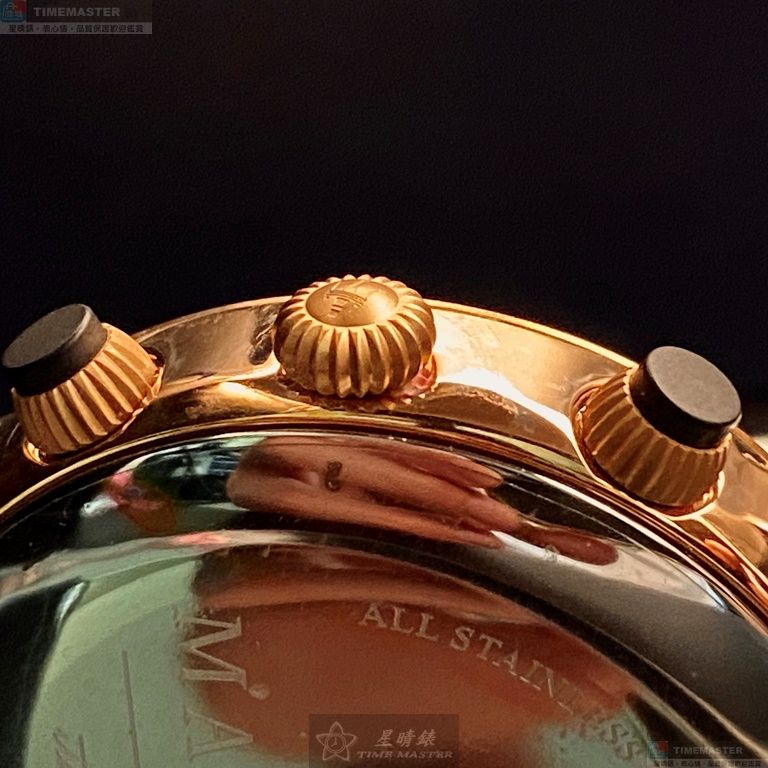 [星晴錶業]MASERATI手錶,42mm,R8871625004黑色錶面玫瑰金錶殼深黑色真皮皮革錶帶款, , large