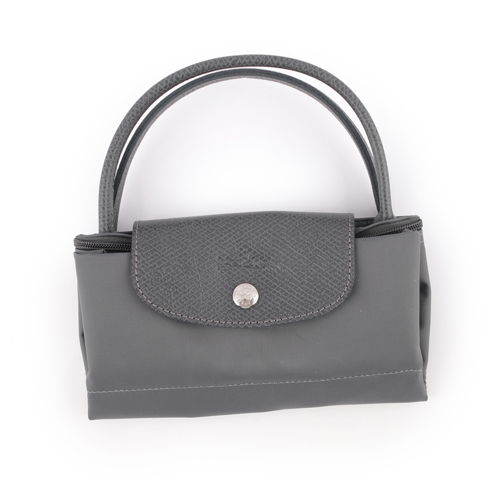 LONGCHAMP S號短把LE PLIAGE GREEN摺疊水餃包(石墨灰), , large