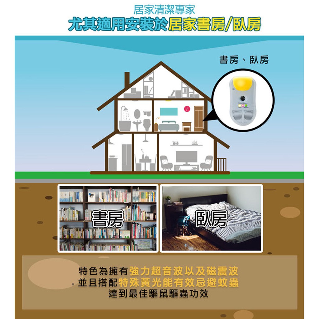 金德恩 GS MALL 台灣製造 超音波三合一驅鼠機 物理驅鼠器 強效驅鼠 超音波驅鼠 三合一 驅鼠 驅鼠器 除蟲驅鼠 強效驅鼠, , large