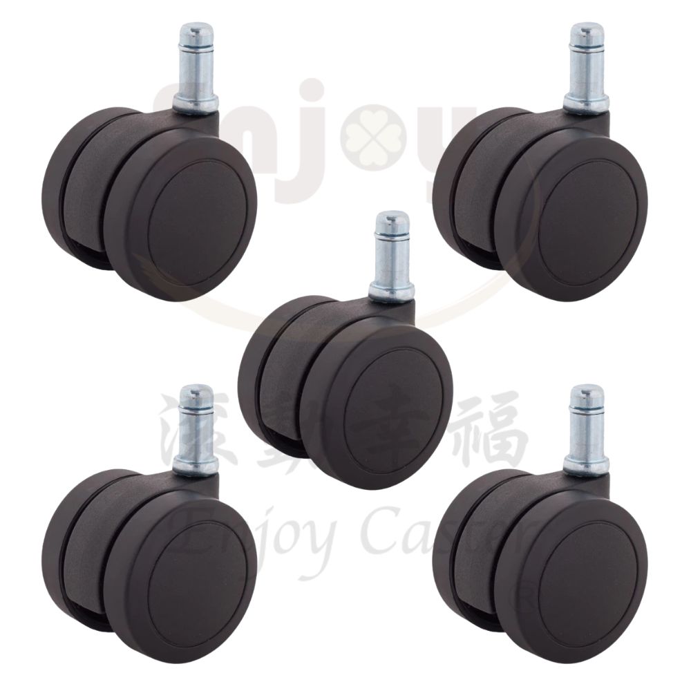 【Enjoy Caster】Office Chair Wheels 50mm(1.9") Hood E(14mm)*5pcs Nylon, , large