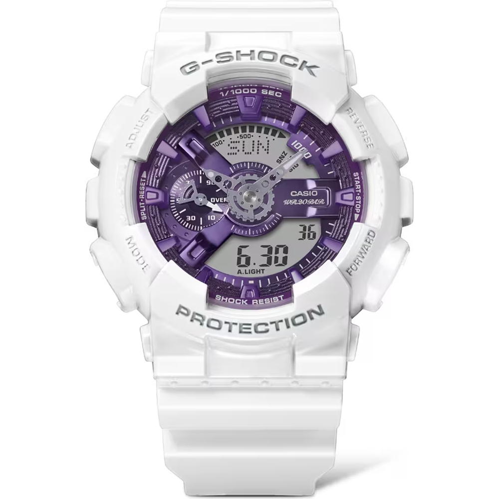 CASIO 卡西歐 G-SHOCK ITZY 禮志配戴款 金屬色雙顯手錶 GA-110WS-7A, , large