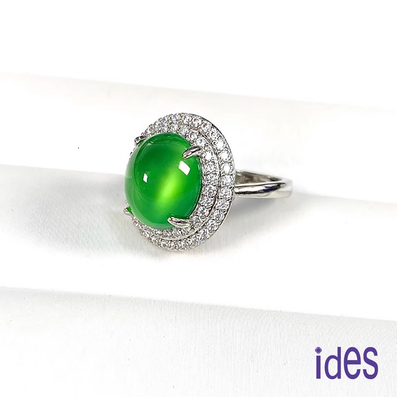 [ides愛蒂思] 輕珠寶東方系列冰種綠玉髓戒指/富貴綠, , large