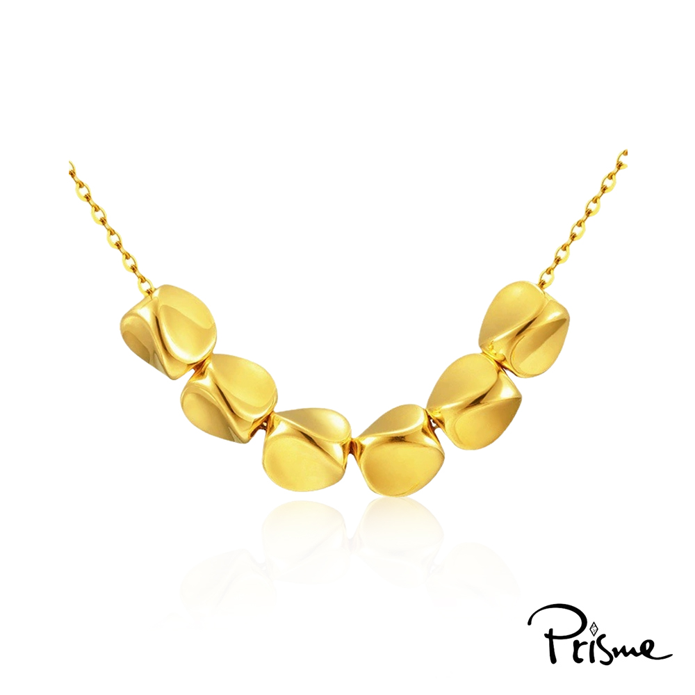 【Prisme Gold】黃金項鍊 扭扭轉運珠 鍊墜項鍊 (金重：約0.06錢±0.02), , large