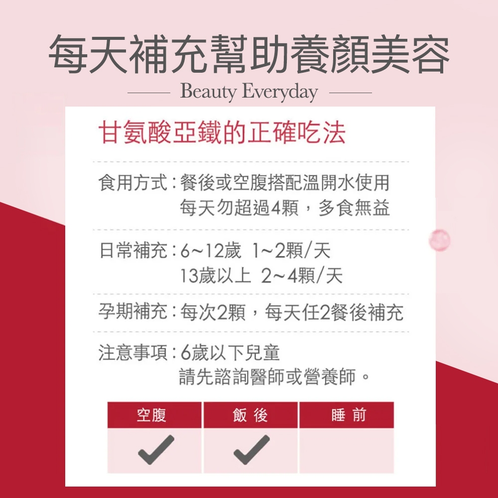 【FJ豐傑生醫】甘氨酸亞鐵-60顆/袋(優質鐵來源ｘ養顏美容), , large