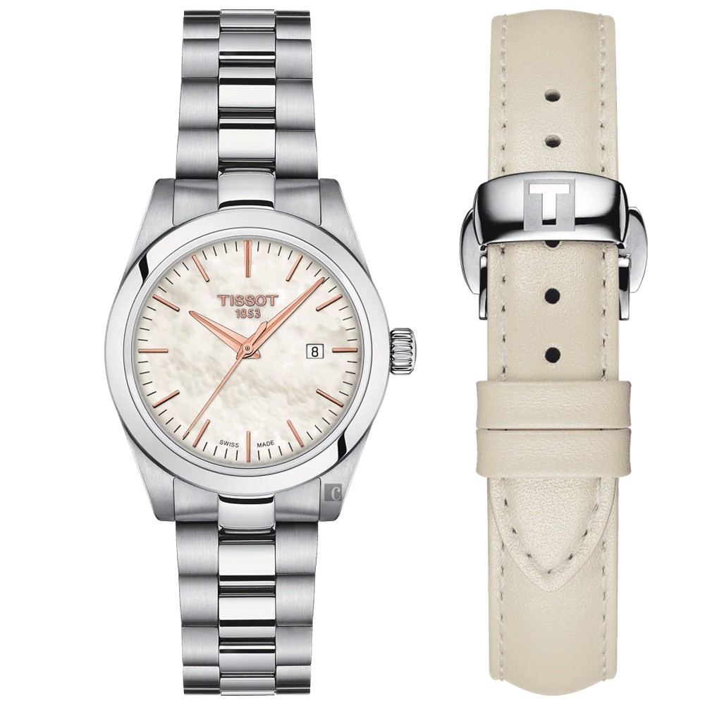 TISSOT 天梭 T-MY LADY 珍珠貝女錶-29.3mm T1320101111100, , large
