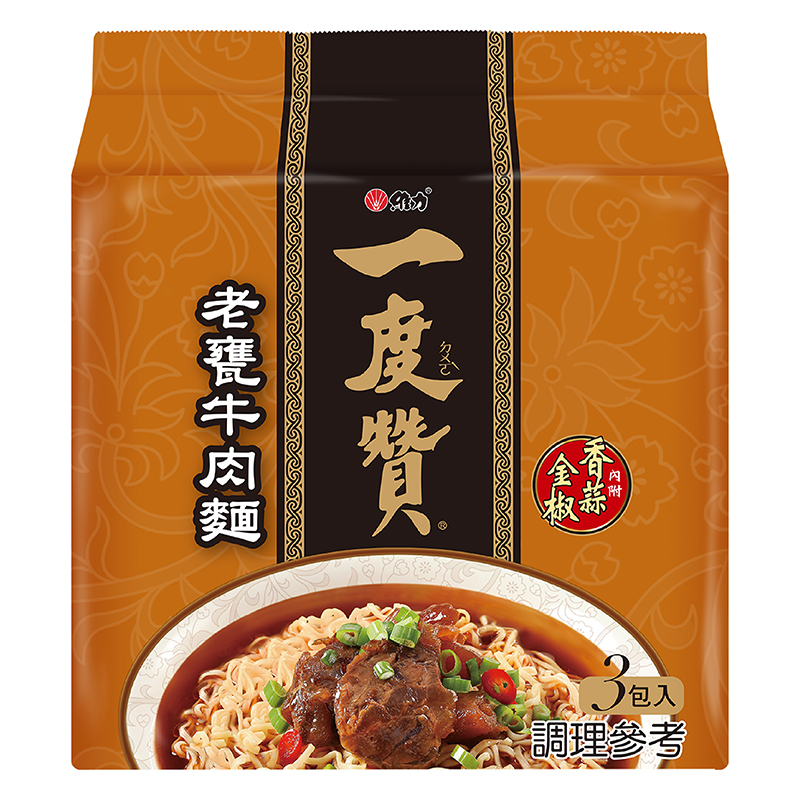 一度贊老甕牛肉袋麵 185g, , large