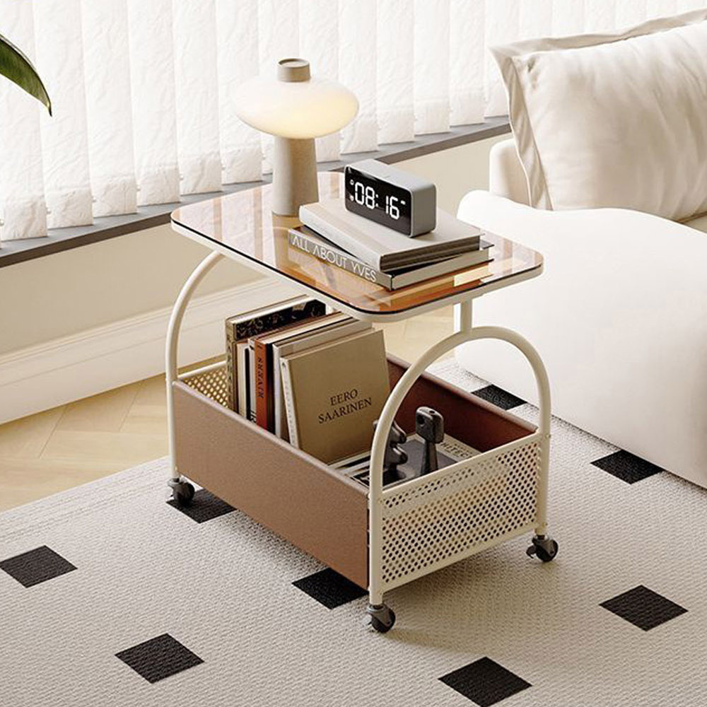 【AOTTO】法式輕奢風附輪置物收納茶几(AS-007), , large