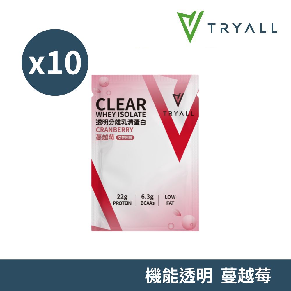 [饌元]Tryall 機能透明分離乳清10入-蔓越莓25g, , large