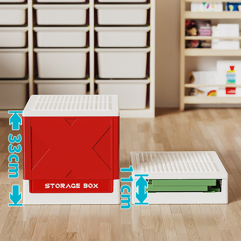 【AOTTO】克卜勒折疊收納箱-2入(紅色)AL-203R*2, , large