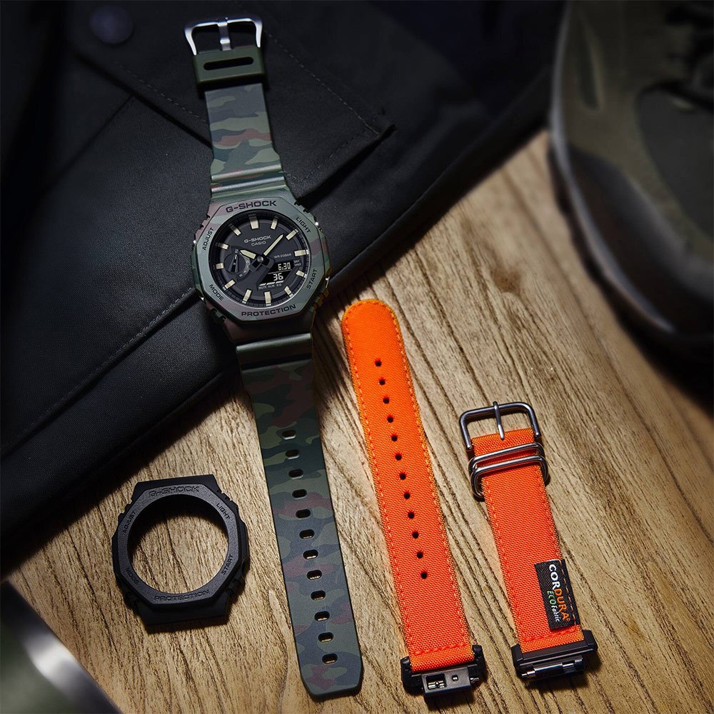 CASIO 卡西歐 G-SHOCK 迷彩 八角電子錶 套錶 GAE-2100WE-3A, , large