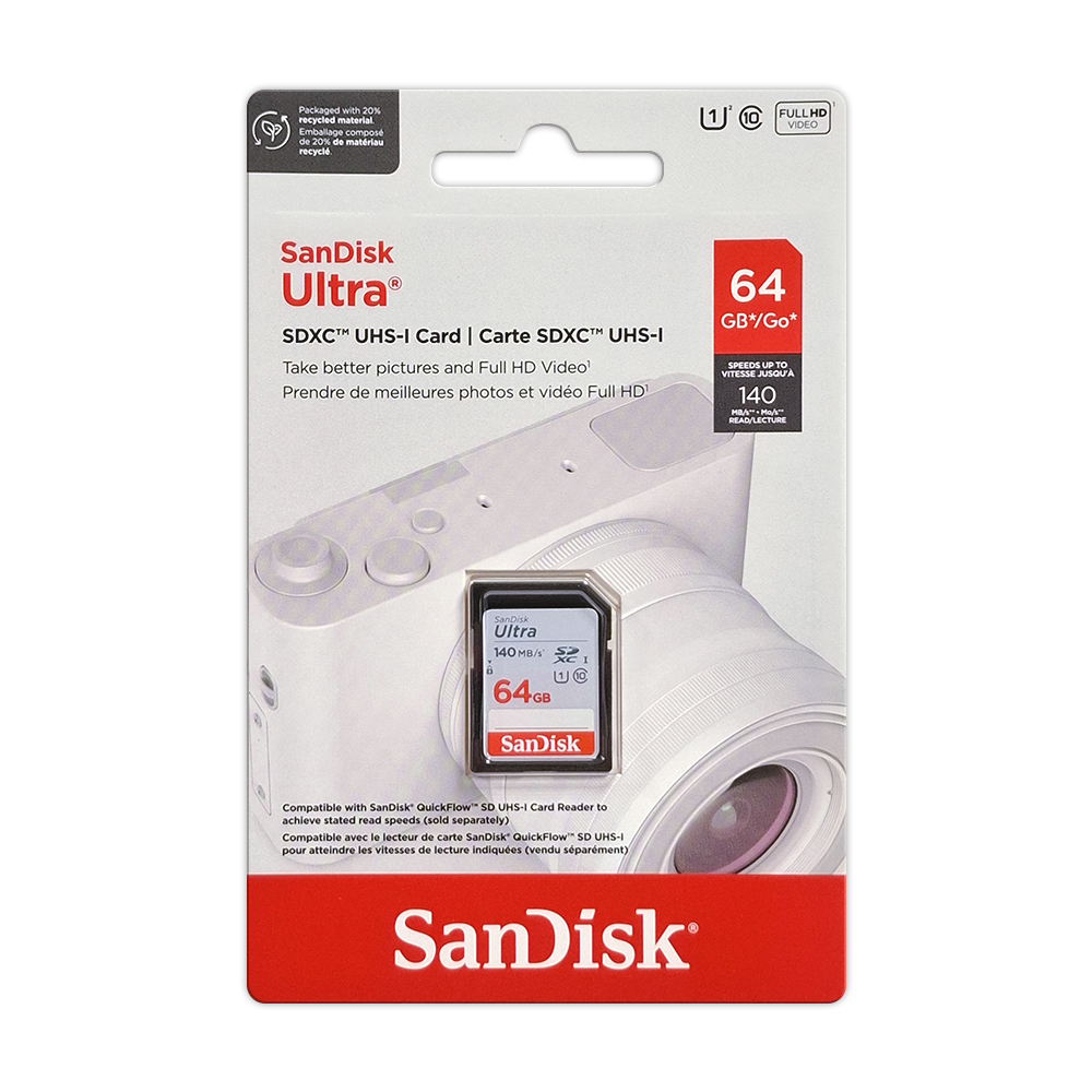 【SanDisk】Ultra 64G UHS-I C10 U1 SD SDXC 記憶卡, , large