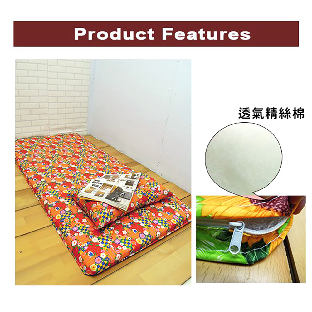 [台客嚴選] 童話竹面單人透氣床墊附枕 台灣製 學生床墊 單人床墊, , large