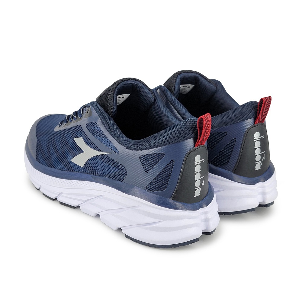 DIADORA迪亞多那 透氣耐用寬楦跑鞋 男鞋 男運動鞋 大尺碼 高腳背 寬腳板 吸震 回彈 厚底 緩震 穩定 EVA 防滑 黑 藍, , large