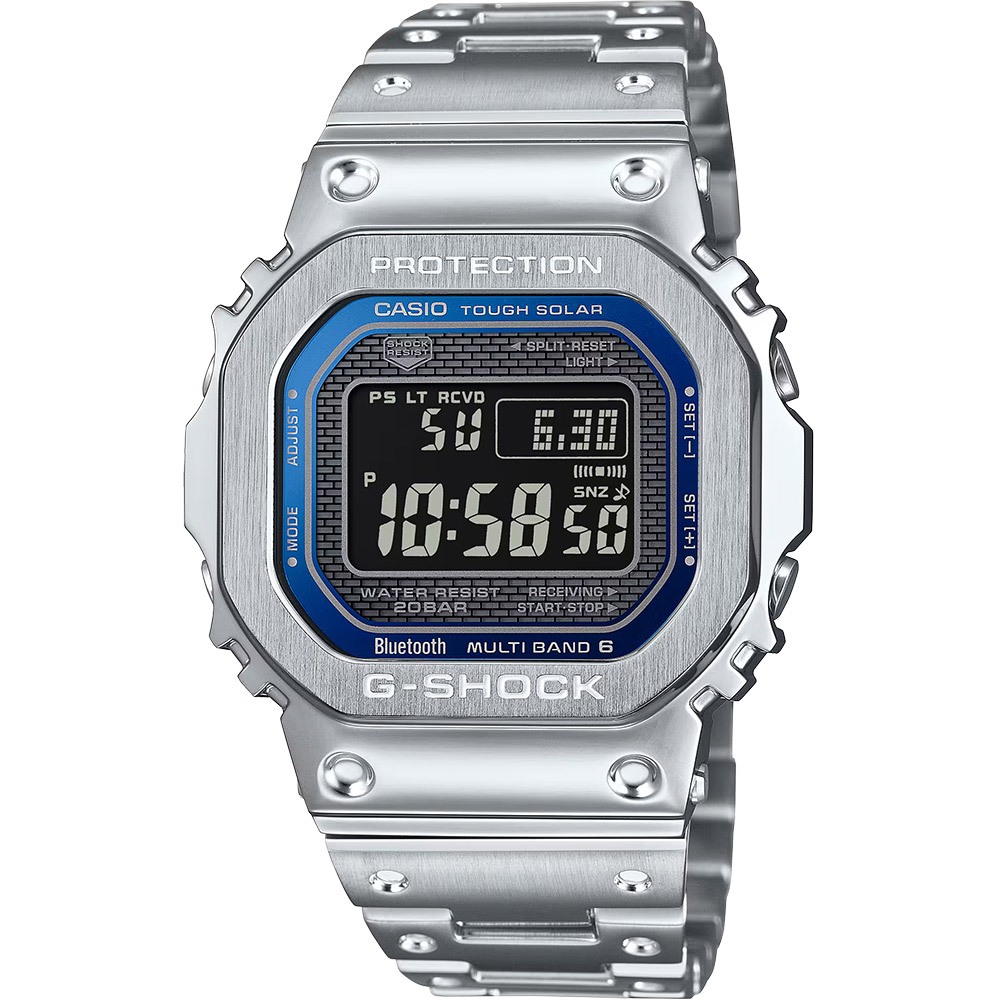CASIO 卡西歐 G-SHOCK 全金屬太陽能藍芽手錶 GMW-B5000D-2, , large