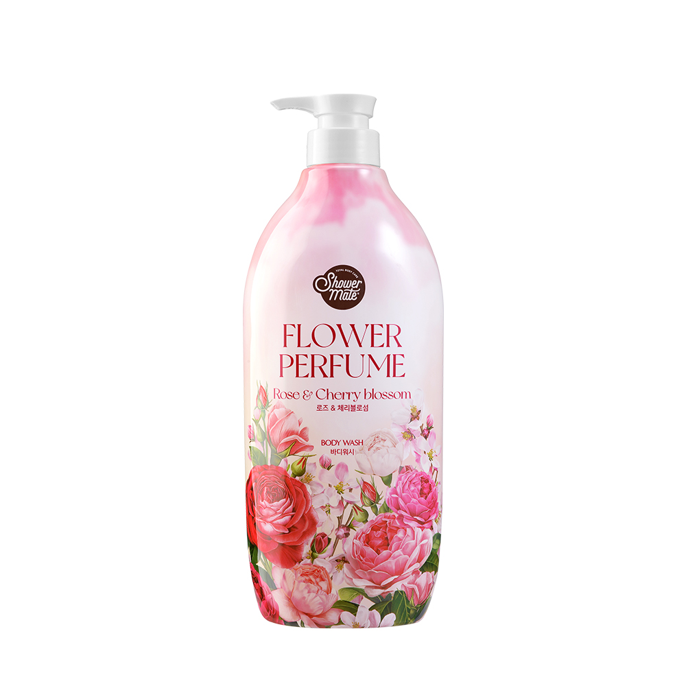 SHOWER MATE PINK FLOWER PERFUMED BODY WASH 900g, , large