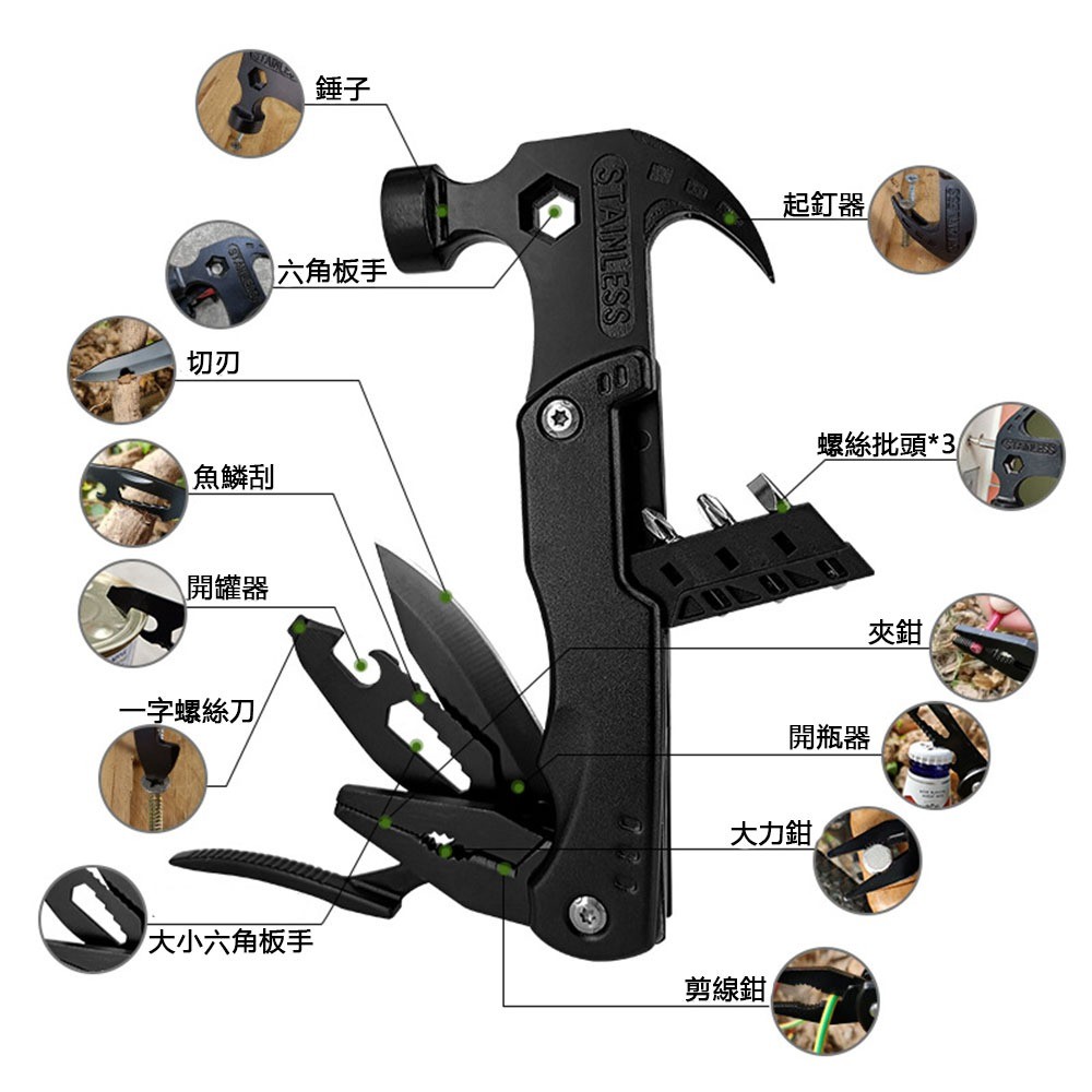 Multi-functional claw hammer, , large