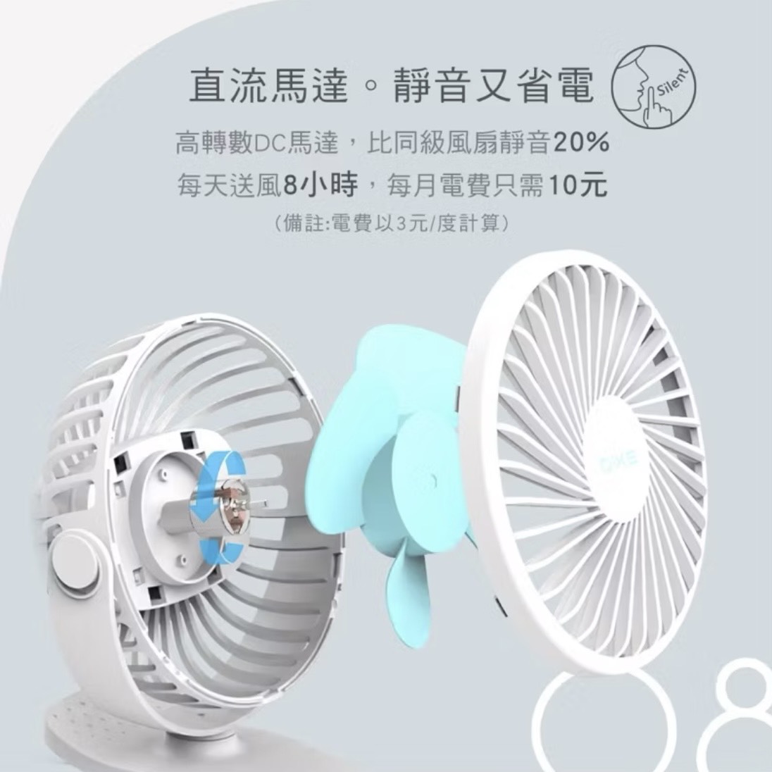 Dual-purpose clip fan, , large