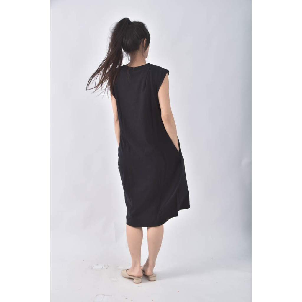 (F) 2 wip group棉質純棉黑色洋裝二手衣, , large