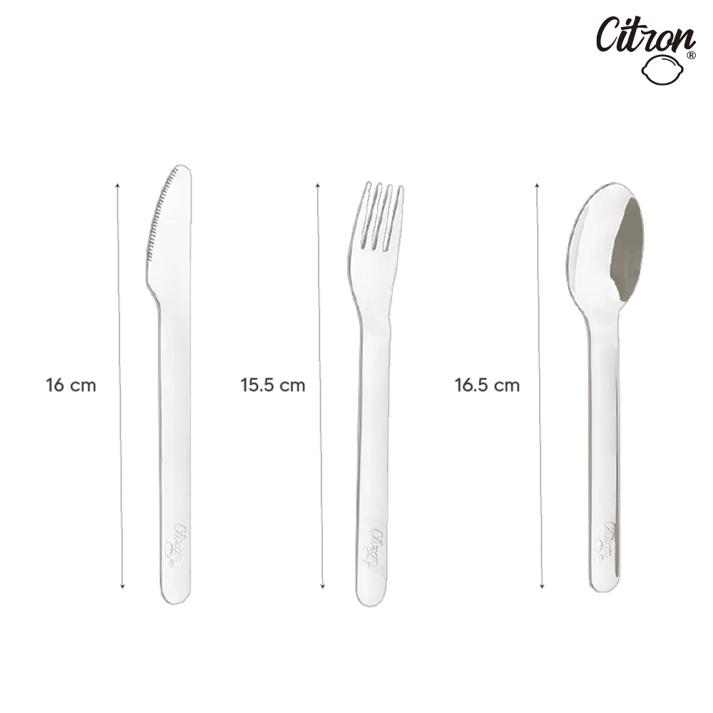 官方直營【Citron】兒童餐具三件組(含收納袋)_ 霧靄藍, , large