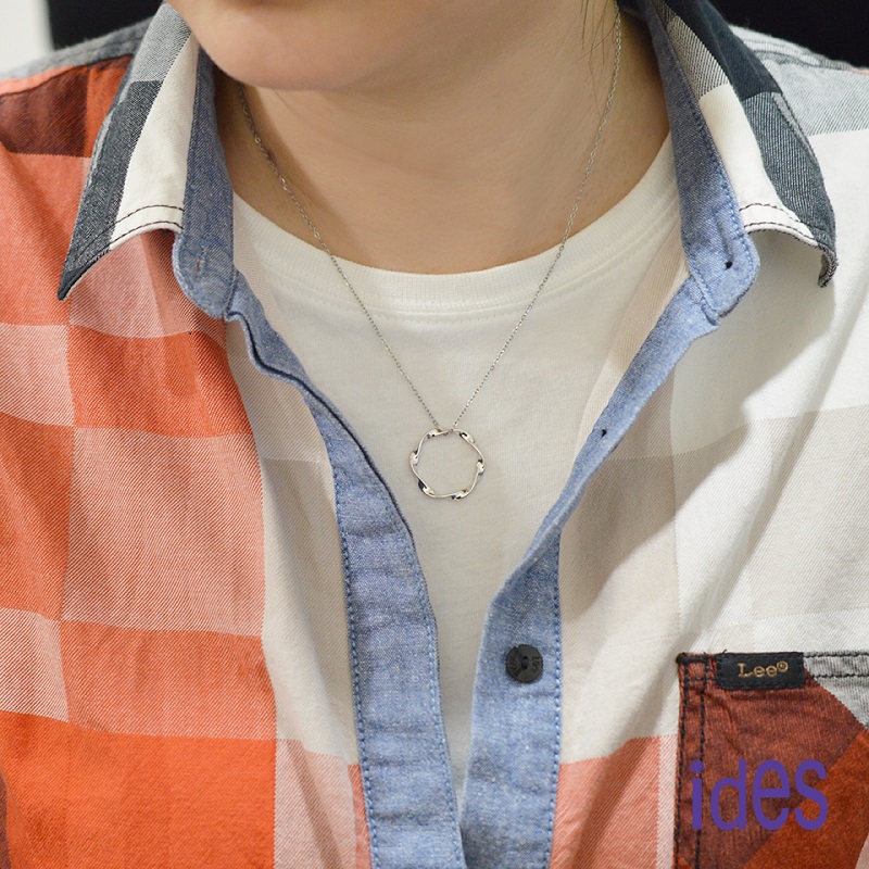 [ides愛蒂思] 情人禮 歐風精品設計系列PT950鉑金對鍊情侶對鍊/契合（小+小）, , large