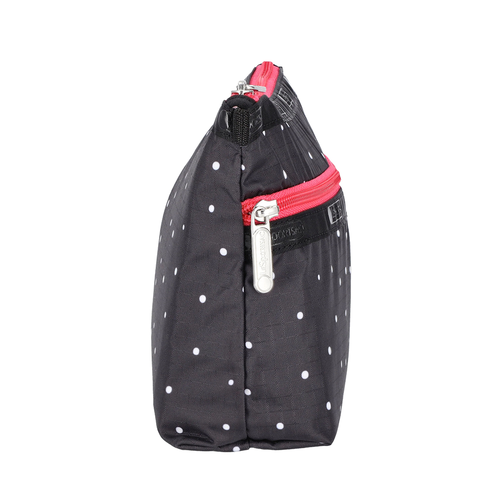 Lesportsac Cosmetic Clutch 雙層拉鍊化妝包 收納袋 盥洗包 女包(俏皮圓點), , large