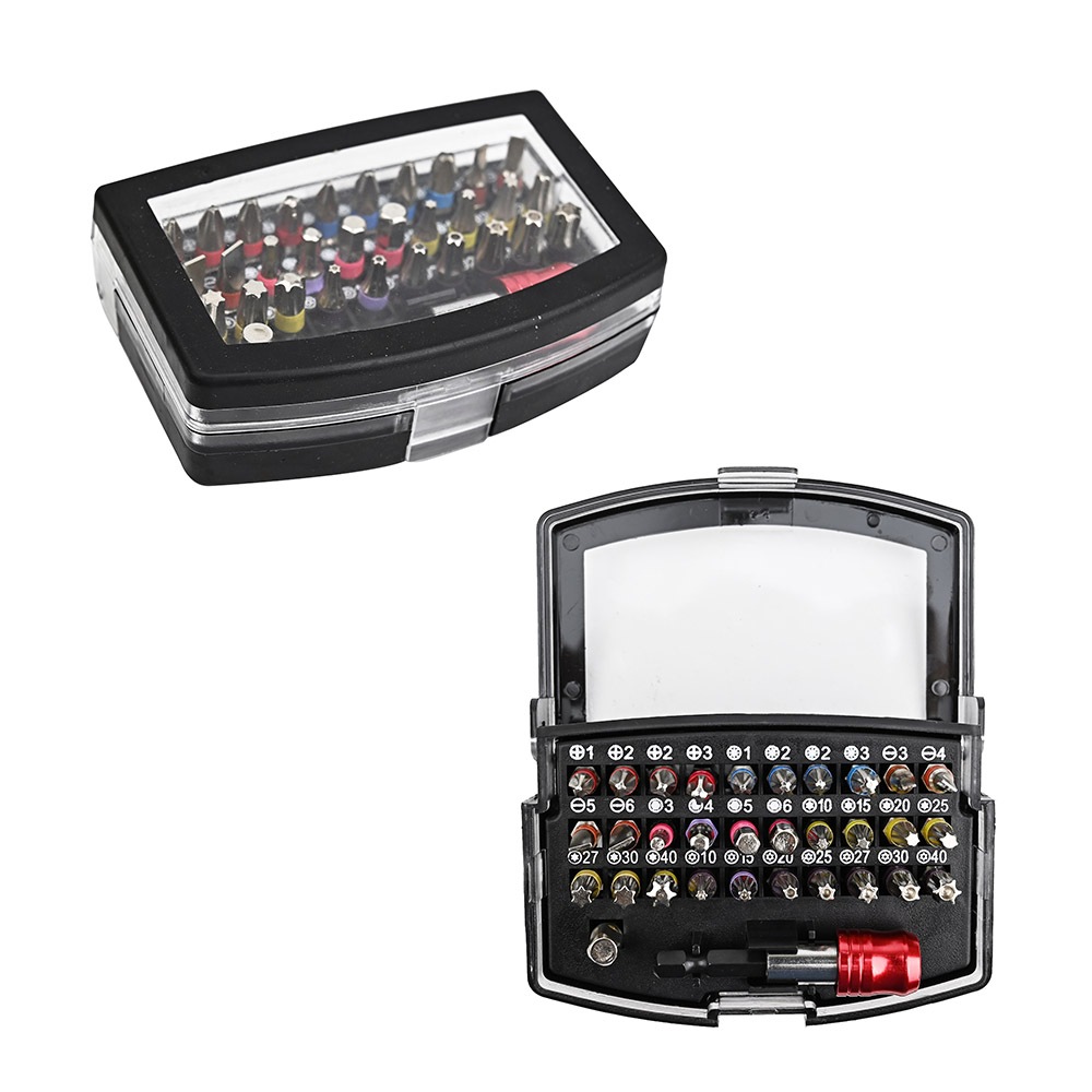 【TOPWAY】起子頭32件套組 快脫 接桿 批頭 螺絲起子頭 星型中空款 螺絲起子配件轉接用, , large