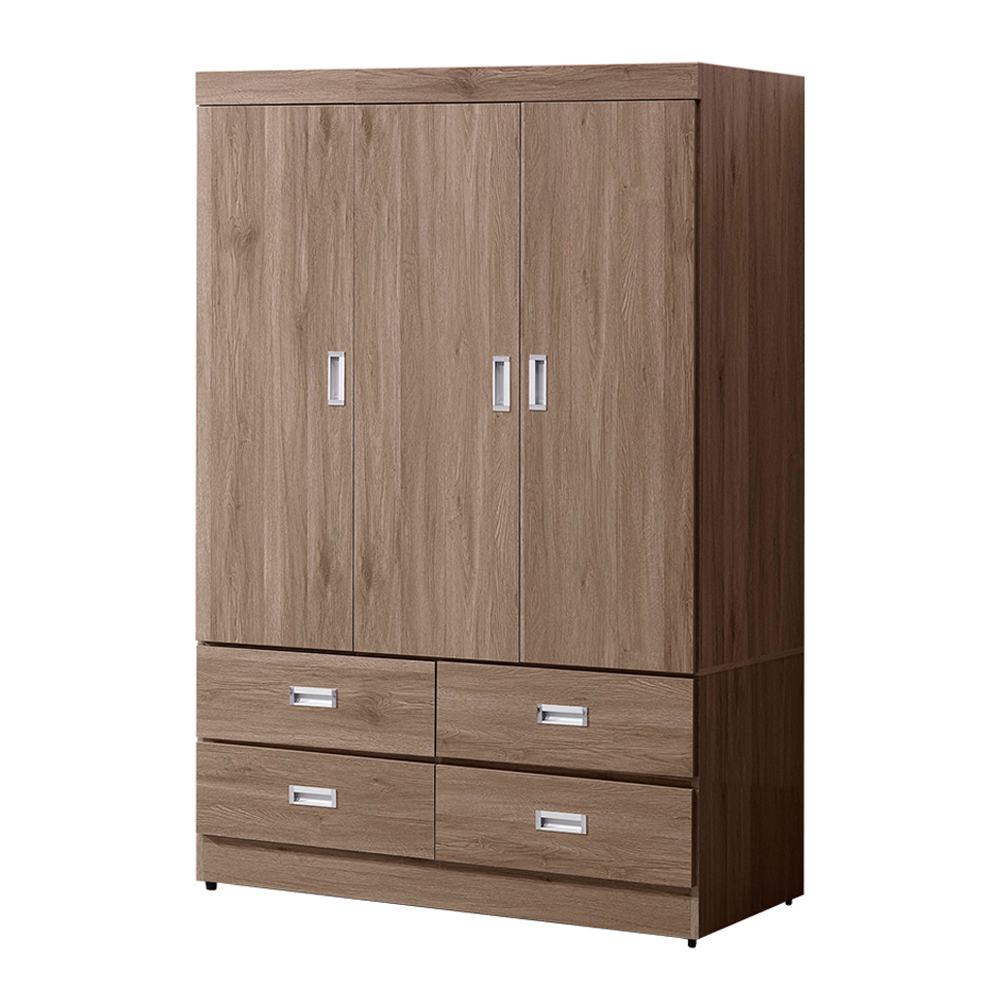 【唯熙傢俱】黛兒灰橡色4x6尺衣櫃