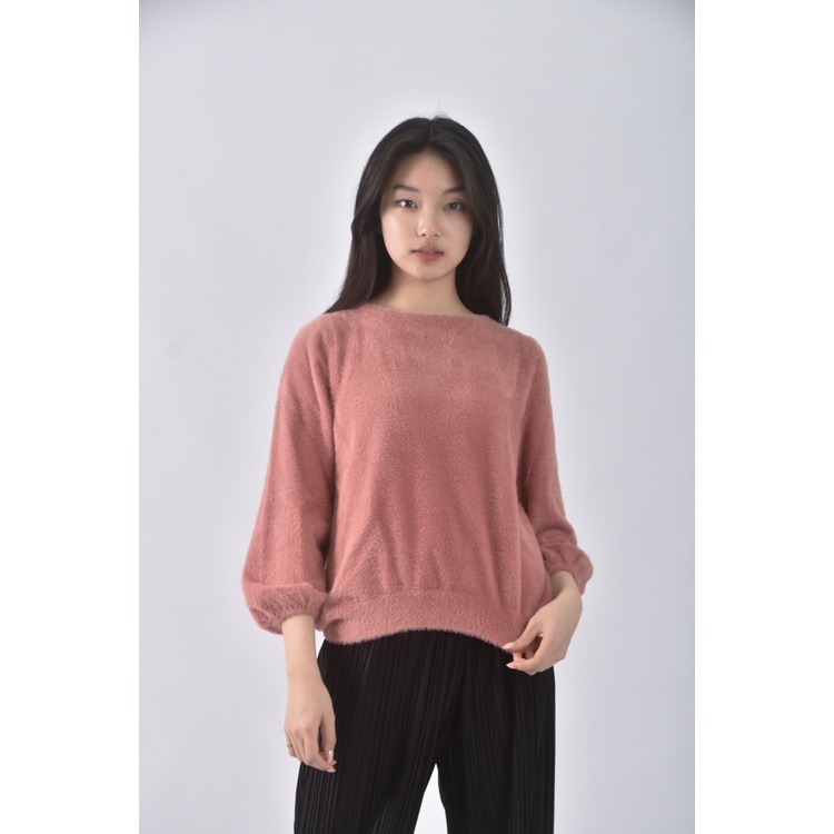 (M) michel klein毛毛粉色長袖上衣二手衣, , large