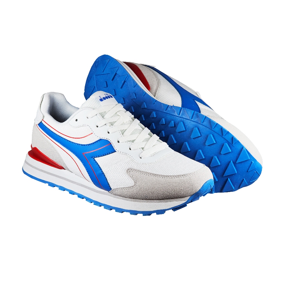 DIADORA迪亞多那 復古時尚運動鞋 男運動鞋 男鞋 休閒 拼接 寬楦 高腳背 透氣 輕量 吸衝 耐磨 防滑 白藍 黑, , large