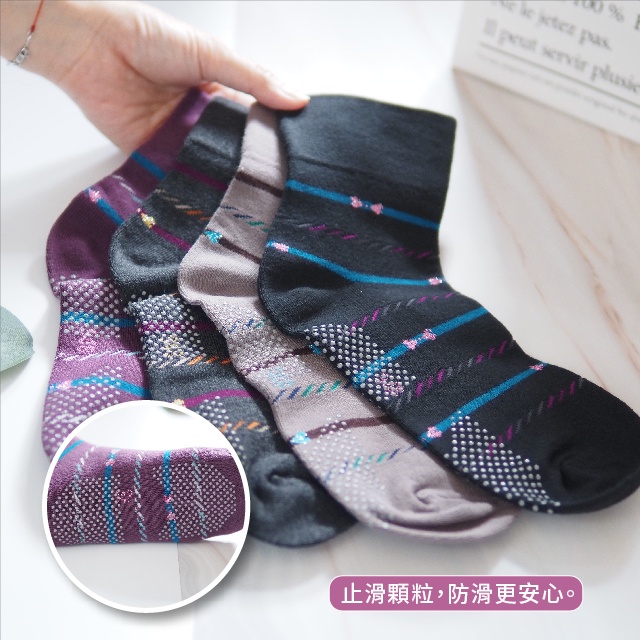 [Kaimei Cotton] 6 pairs set, random and excellent, made in Taiwan by MIT, wide-mouthed women’s version of senior socks without bunch marks - playful bow tie style, Kaimei Cotton, , large