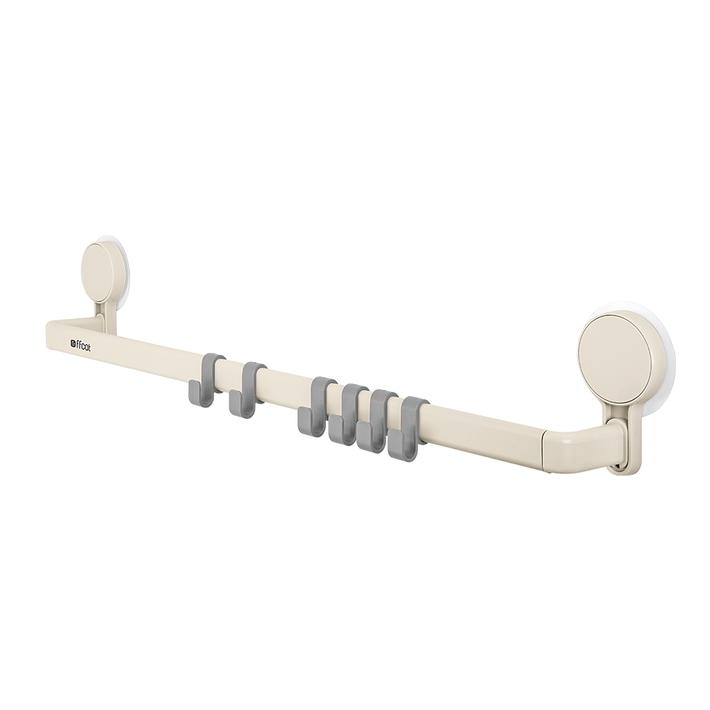 ffcat 浴室毛巾架 免打孔款 二色隨機 置物架毛巾架 浴室收納架 毛巾掛架 壁架置物架 浴室架 毛巾桿 浴室置物架, , large