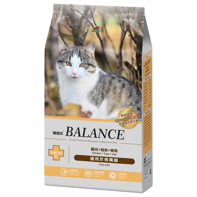 【Balance 博朗氏】挑嘴貓飼料7kg-雞肉＋鮪魚＋鱈魚, , large