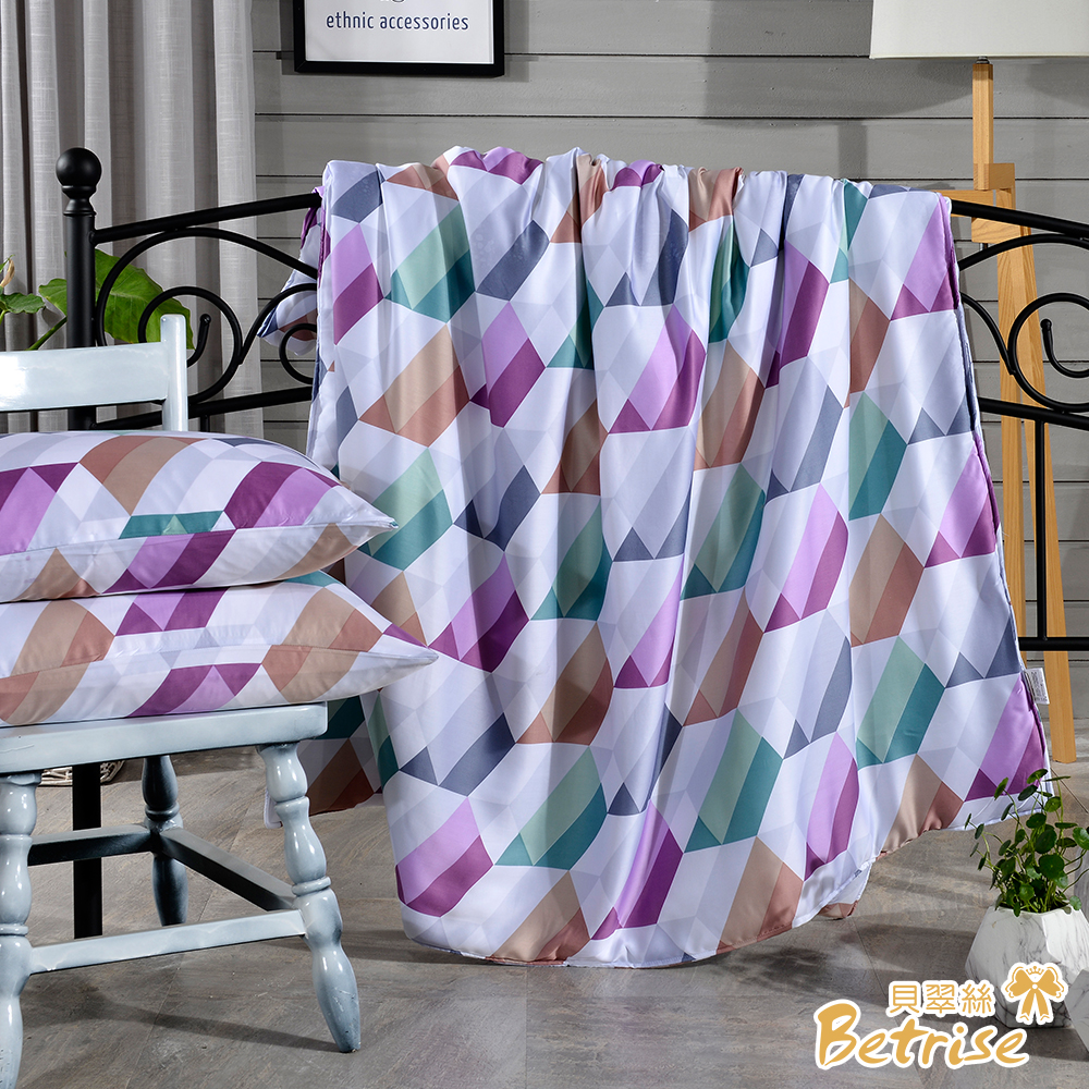 【Betrise】Geometry | 100% pure Tencel cotton quilt/four seasons quilt 5X6.5 feet - exclusive enlarged size, , large