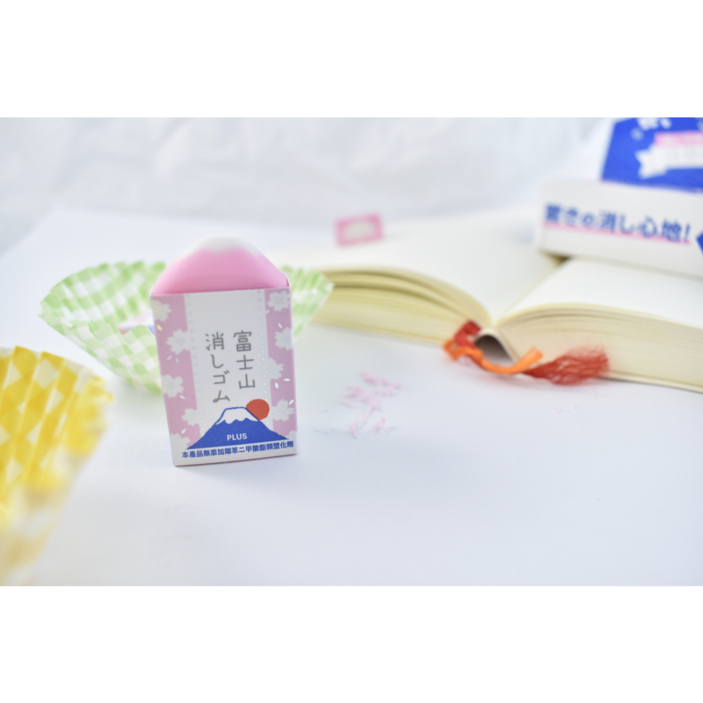 PLUS 日本富士山造型橡皮擦 限定櫻花款  青富士造型*藍, , large