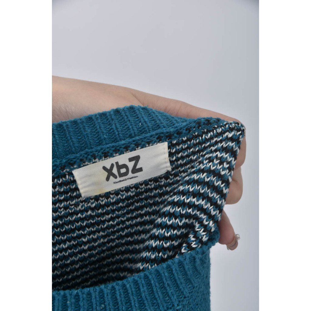 (L) xbz刺繡藍色毛衣二手衣, , large