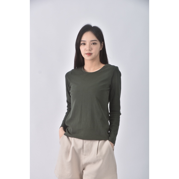 (S) uniqlo綠色長袖上衣二手衣, , large