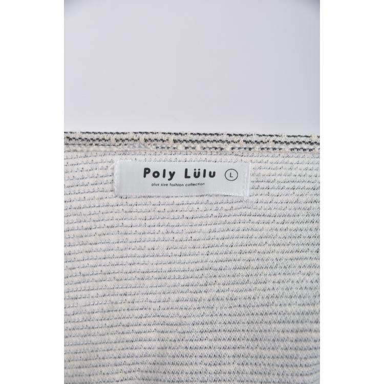 (M) poly lulu質感短袖灰色外套二手衣, , large