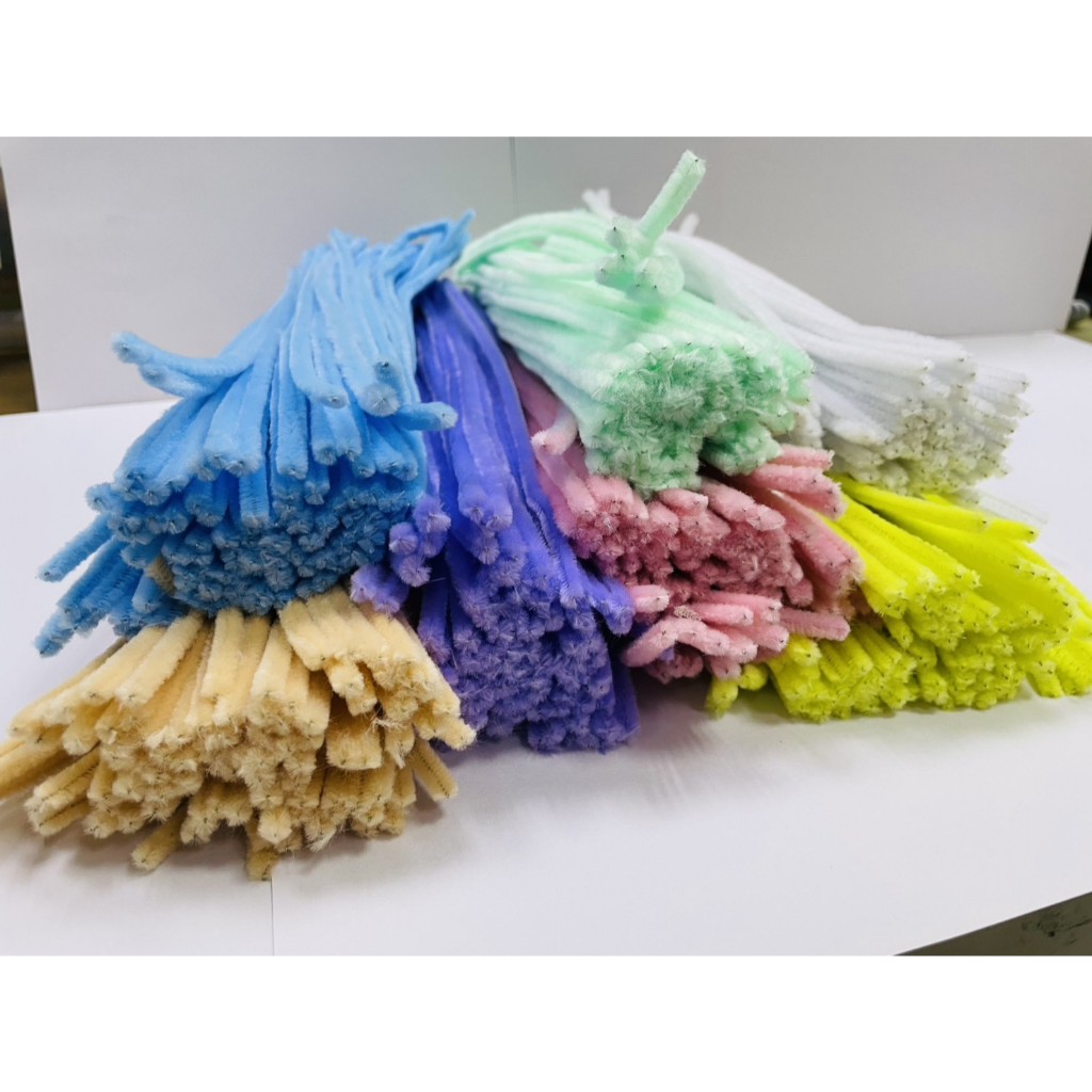 鴻昌 馬卡龍色 毛根 扭扭棒*1包100支(多色)粉紅, , large