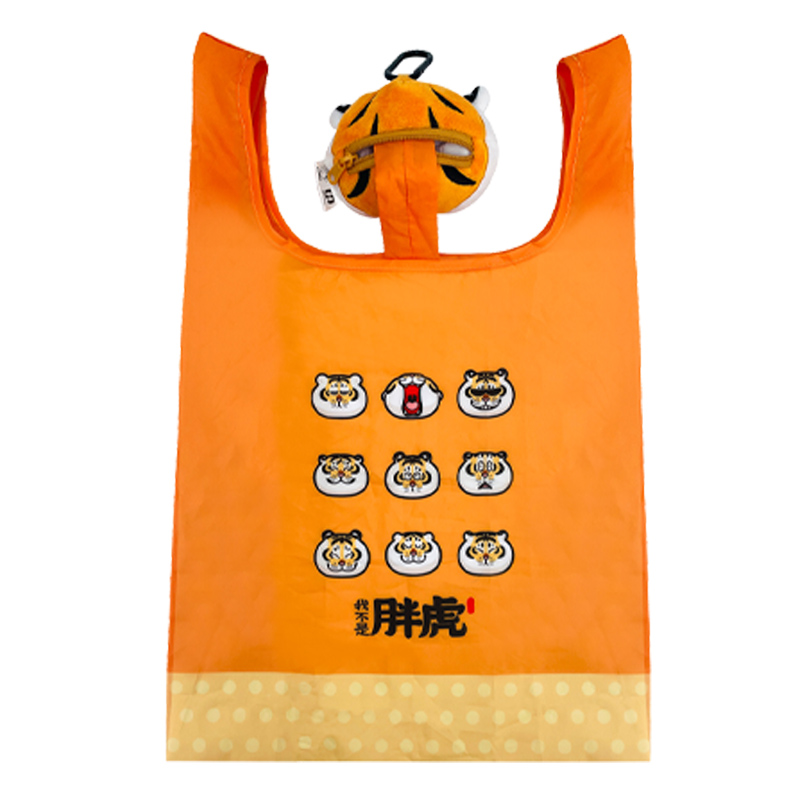 [九越]胖虎絨毛吊飾購物袋, , large