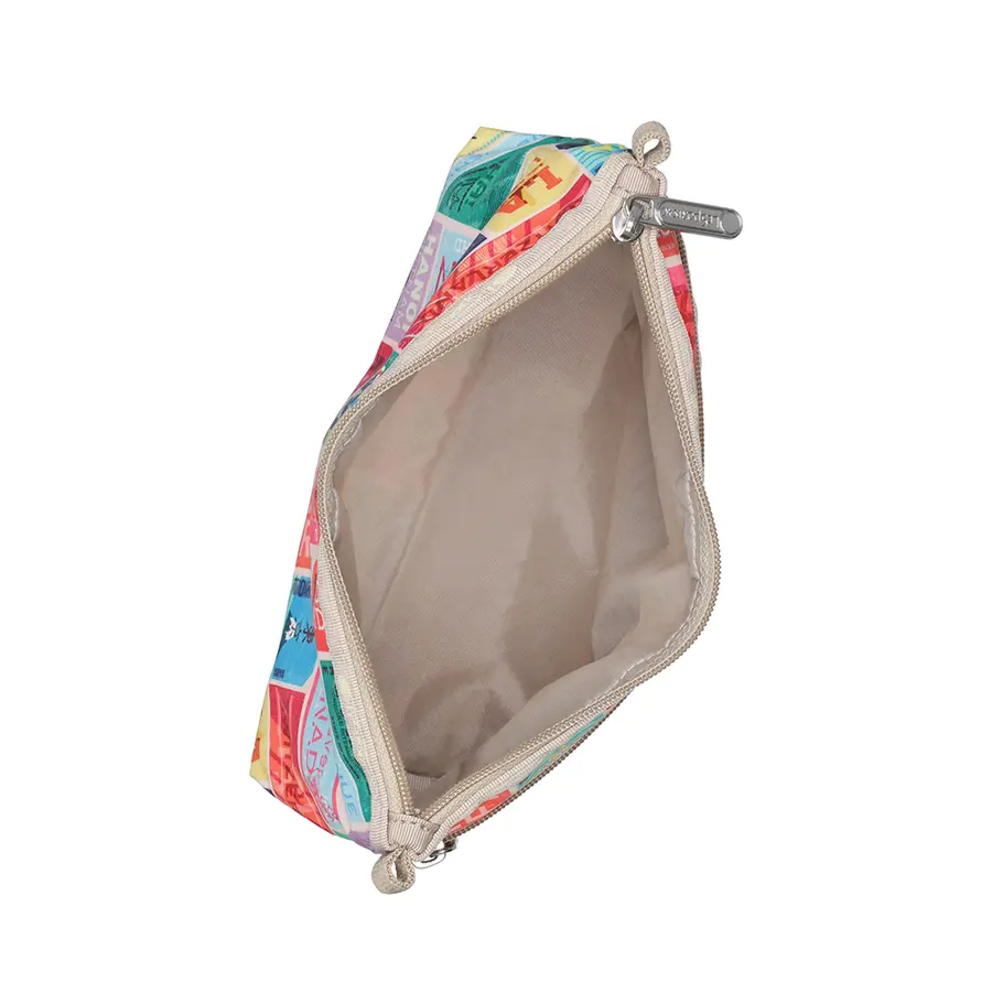 Lesportsac 3-Zip Cosmetic 三層拉鍊化妝包 / 綠色慢旅, , large