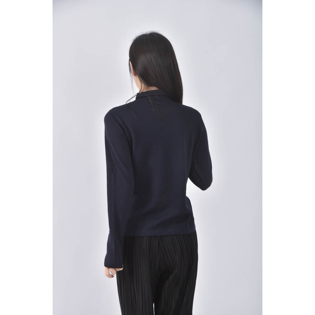 (S) liviana conti中高領藍色長袖上衣二手衣, , large