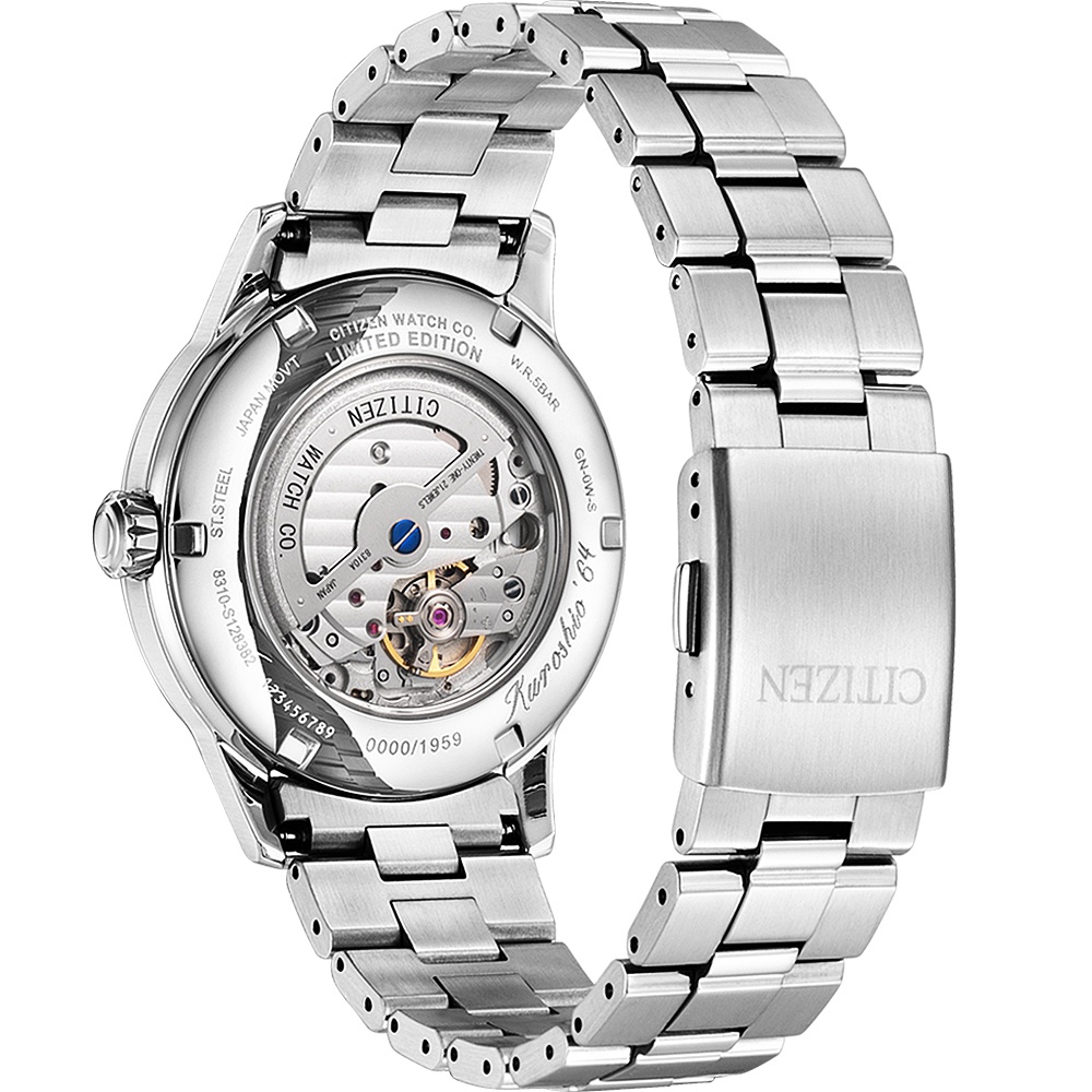 CITIZEN 星辰 限量 情人節推薦款 黑潮再現機械錶-41mm NK0007-88X, , large