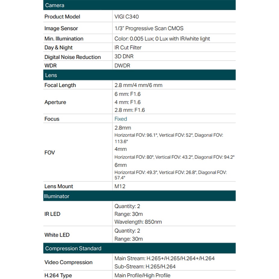 TP-LINK 昌運監視器組合 VIGI NVR1004H-4P 4路主機+VIGI C340 4MP槍型網路攝影機*2, , large