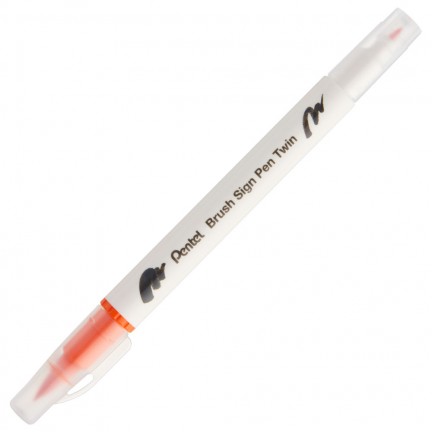 【 Pentel 飛龍 】雙頭柔繪筆 10支/盒 SESW30C   -  T122 黃, , large