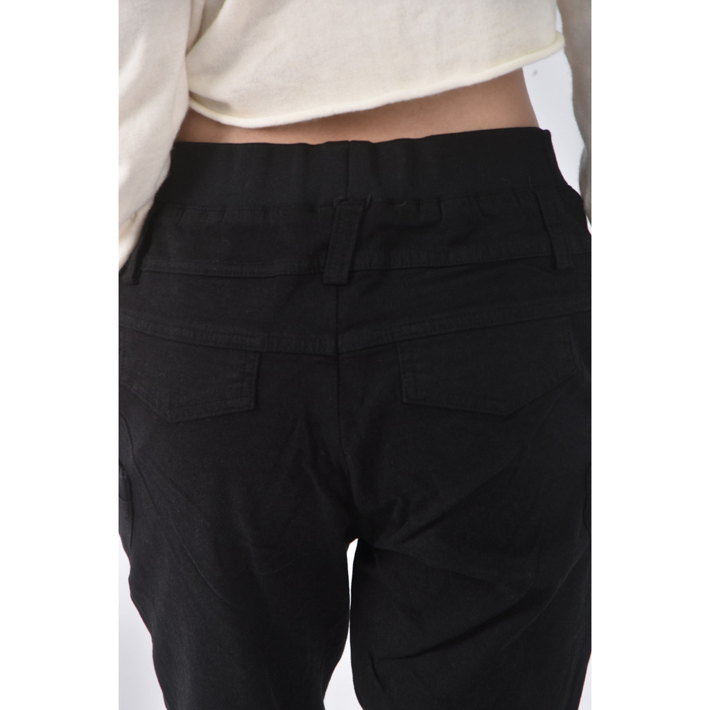 (M) the jun couture高腰簡約黑色長褲二手衣, , large