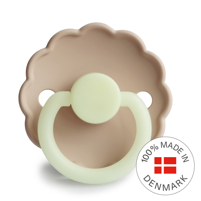 FRIGG Daisy - Round Silicone Pacifier - Croissant Night - Size 2, , large