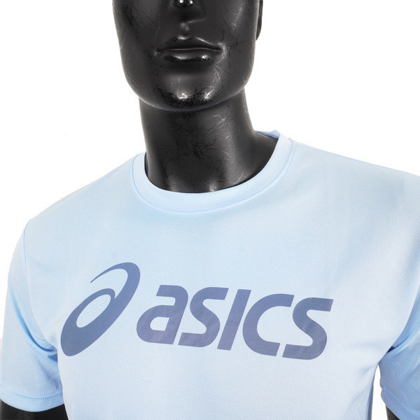 Asics 男女 短袖 T恤 運動 透氣 吸濕 快乾 抗UV 台灣製 延續 水藍 [2033B666-400], , large
